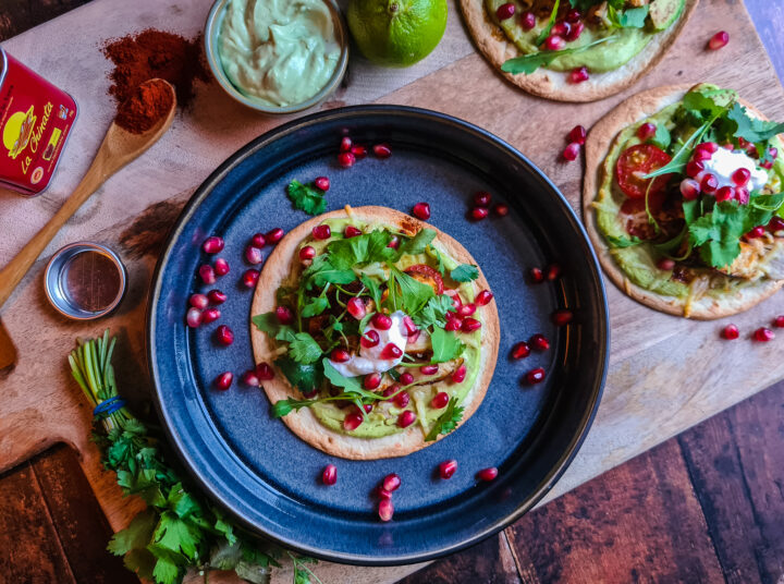 Taco-Pizzette’s met gegrilde kip