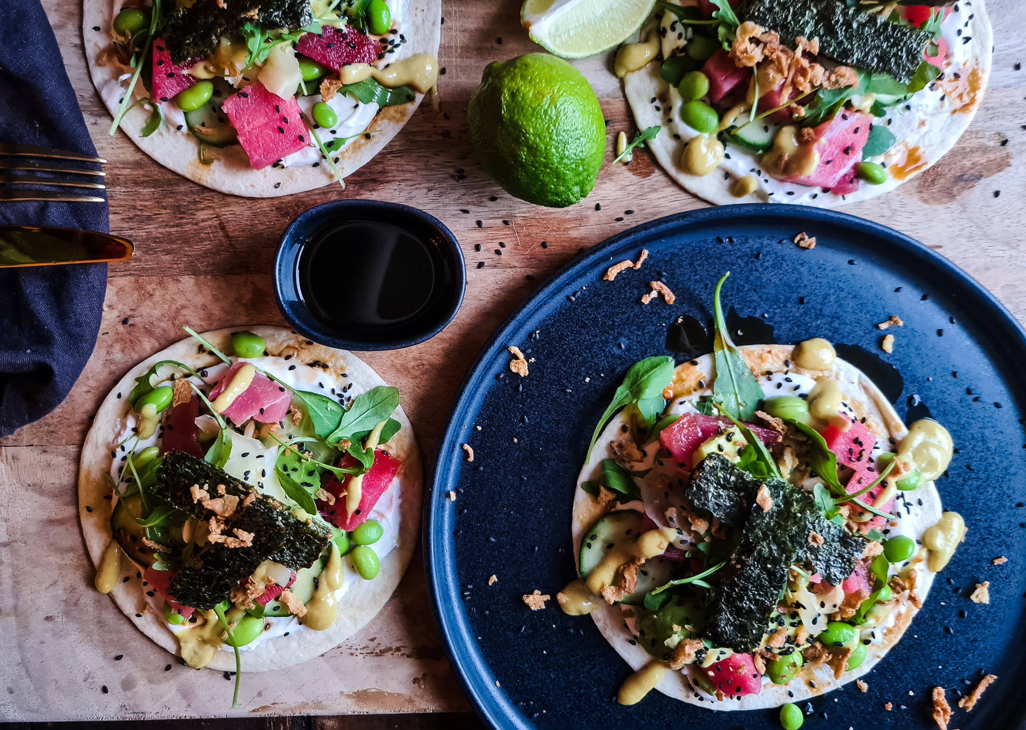 Sushiwraps met tonijn