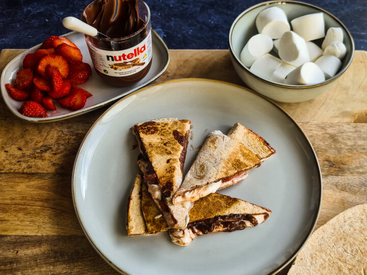 Dessert wrap met aardbei en Nutella