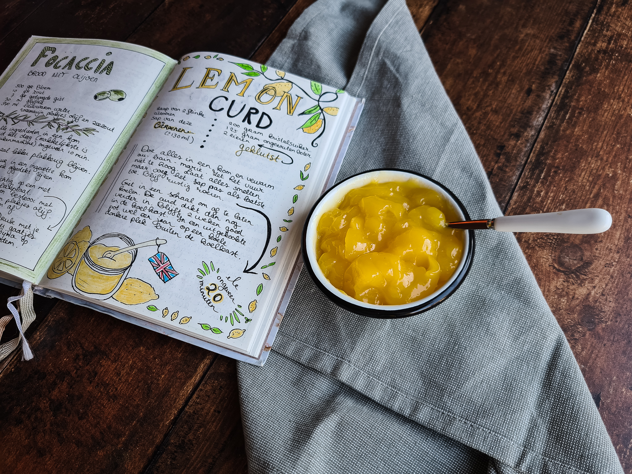 Homemade lemon curd