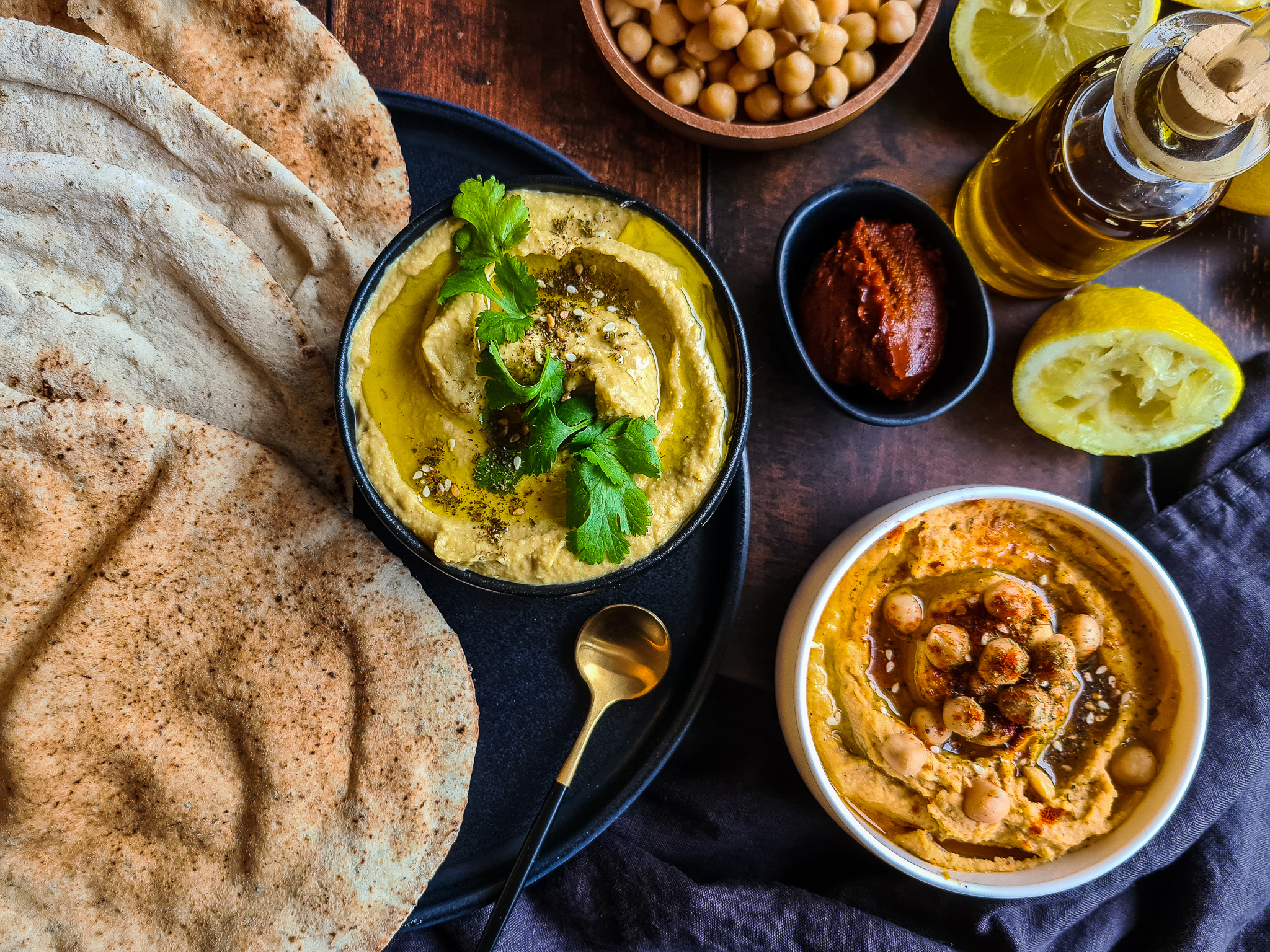 Heerlijke hummus maaltijd