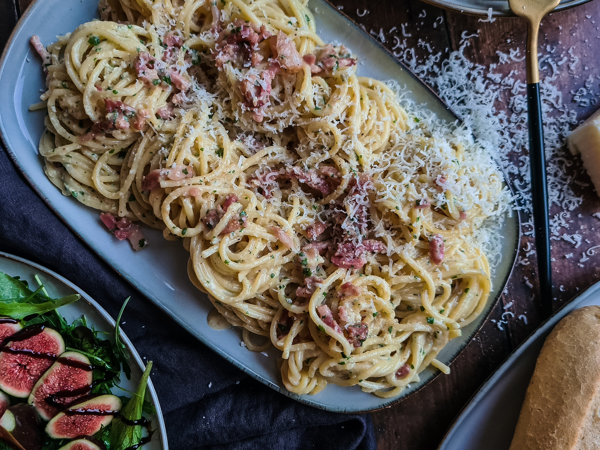 Creamy spaghetti carbonara