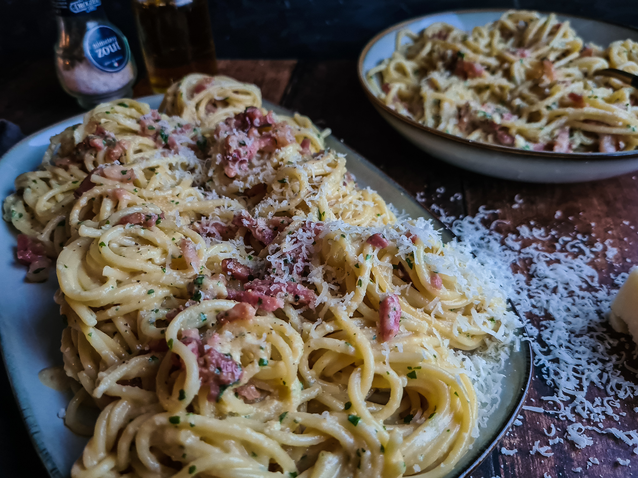 Creamy spaghetti carbonara