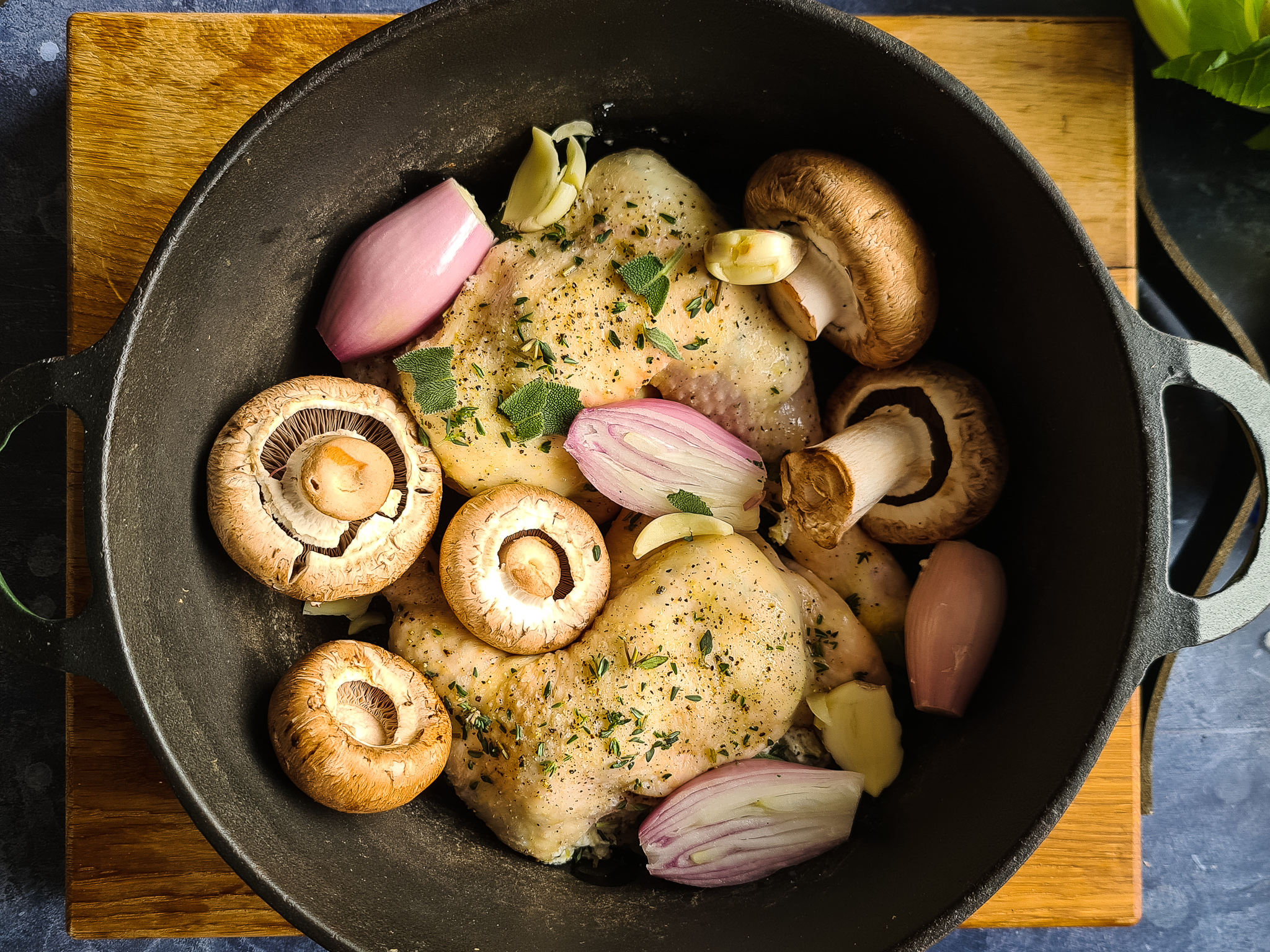 Stuffed kippetjes met ricotta, kruiden en knoflook