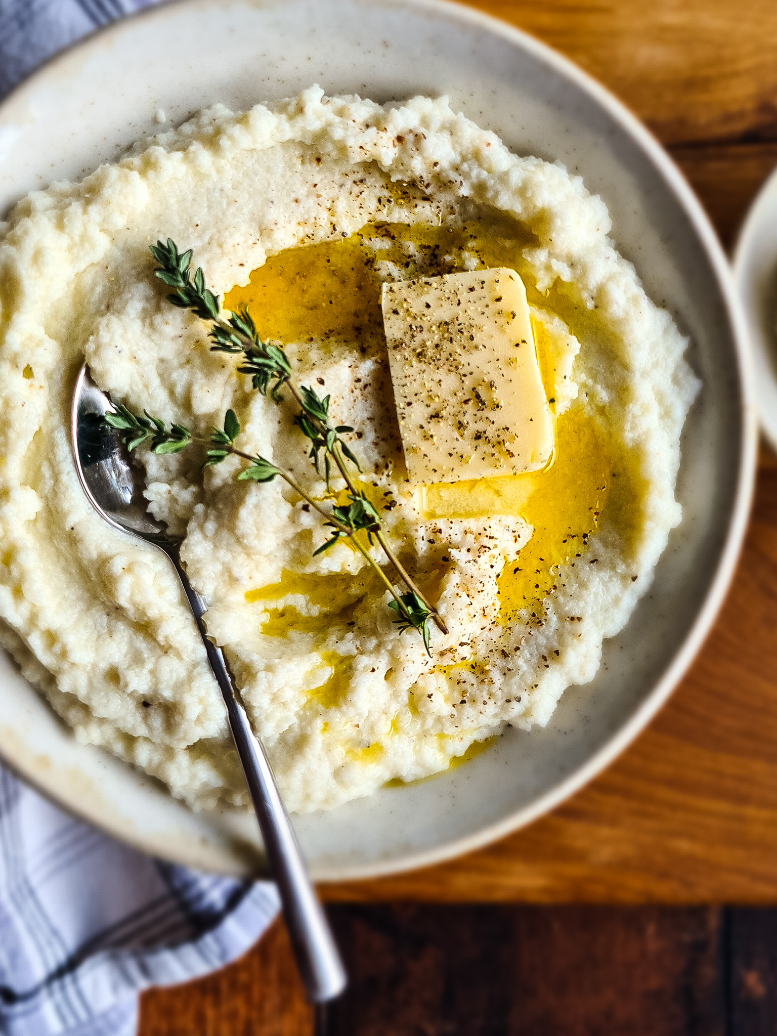 Romige bloemkoolpuree met knoflook