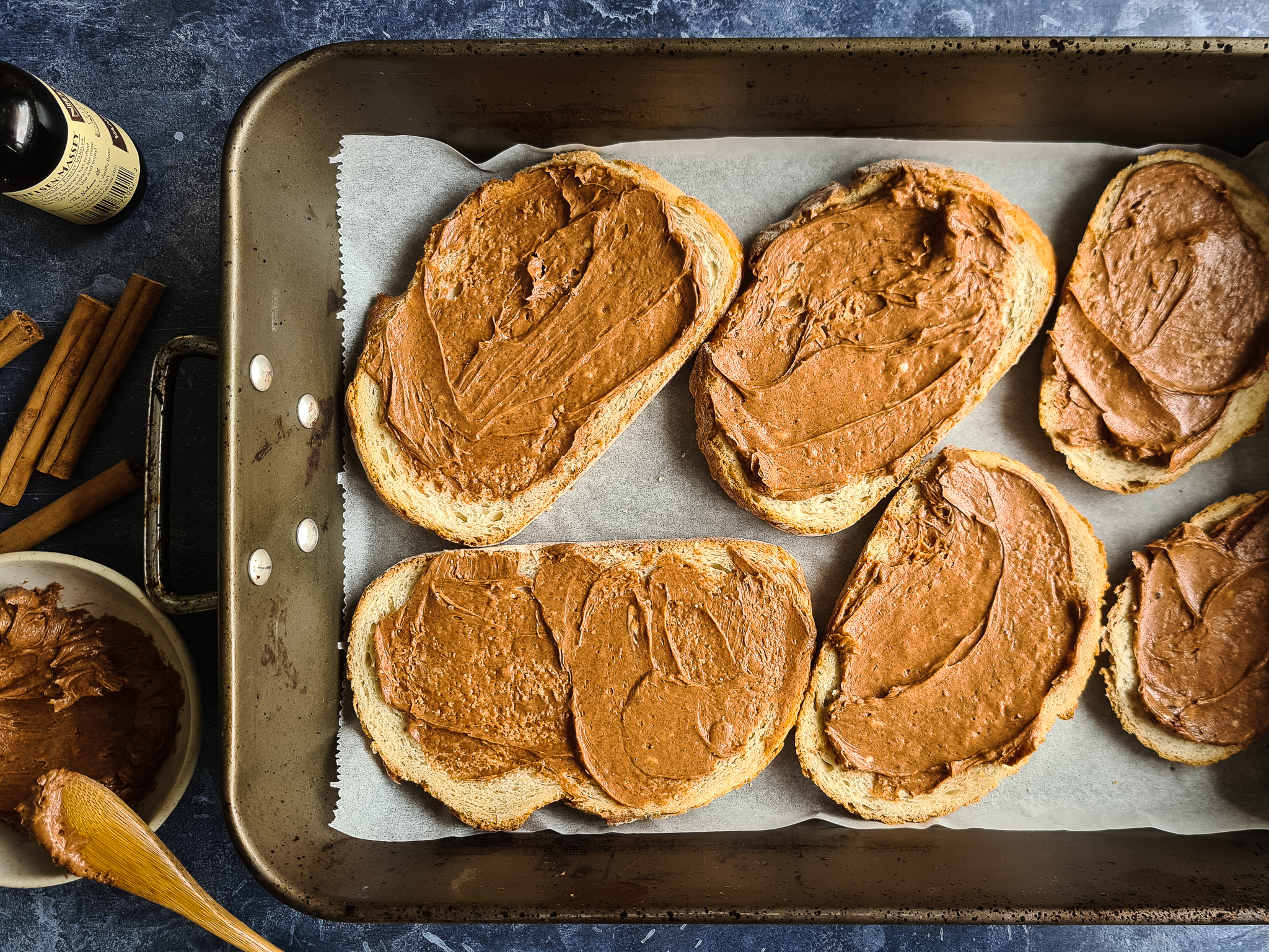 Kaneeltoast in de oven