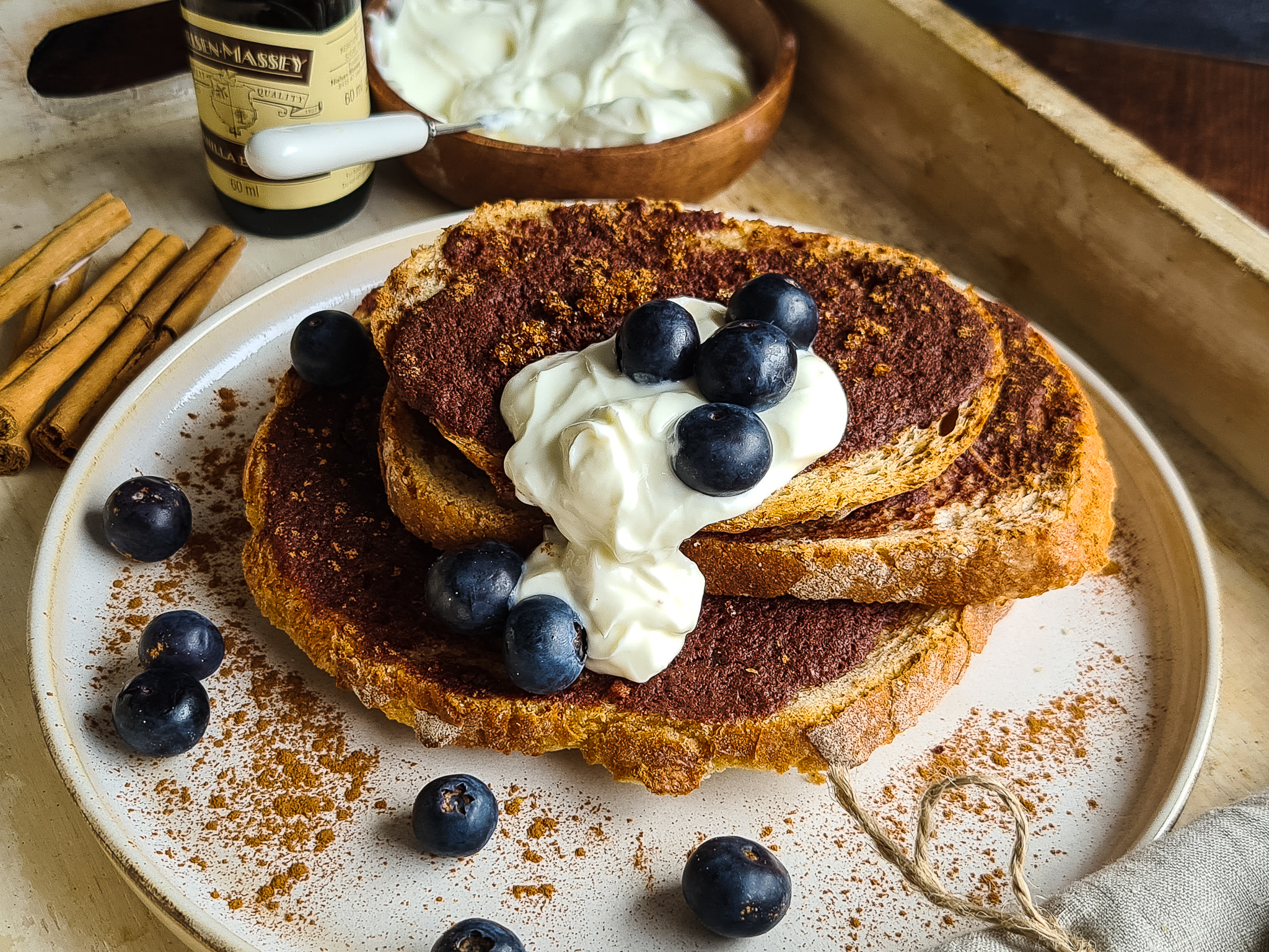 Kaneel toast met Griekse yoghurt