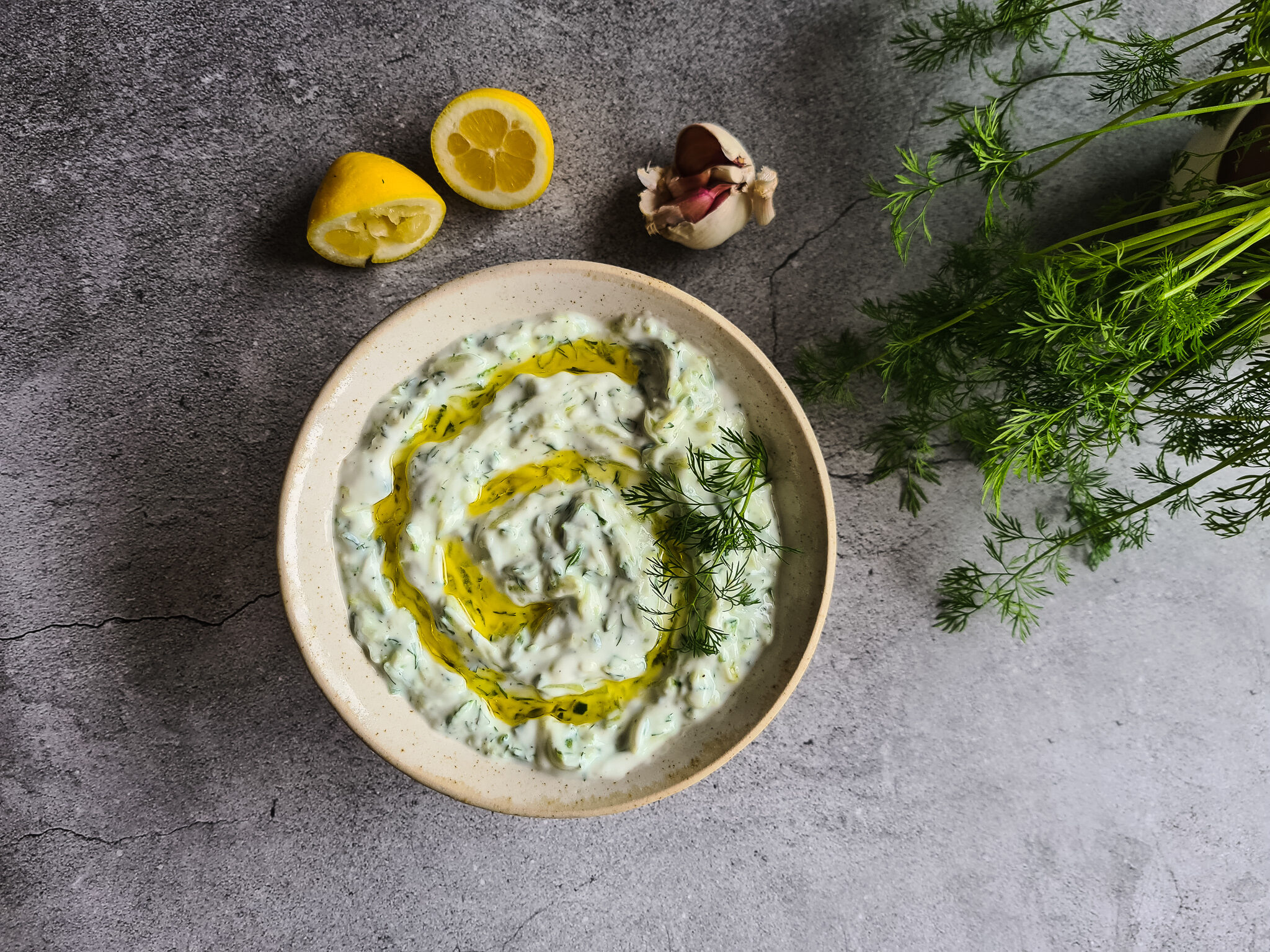 Homemade tzaziki