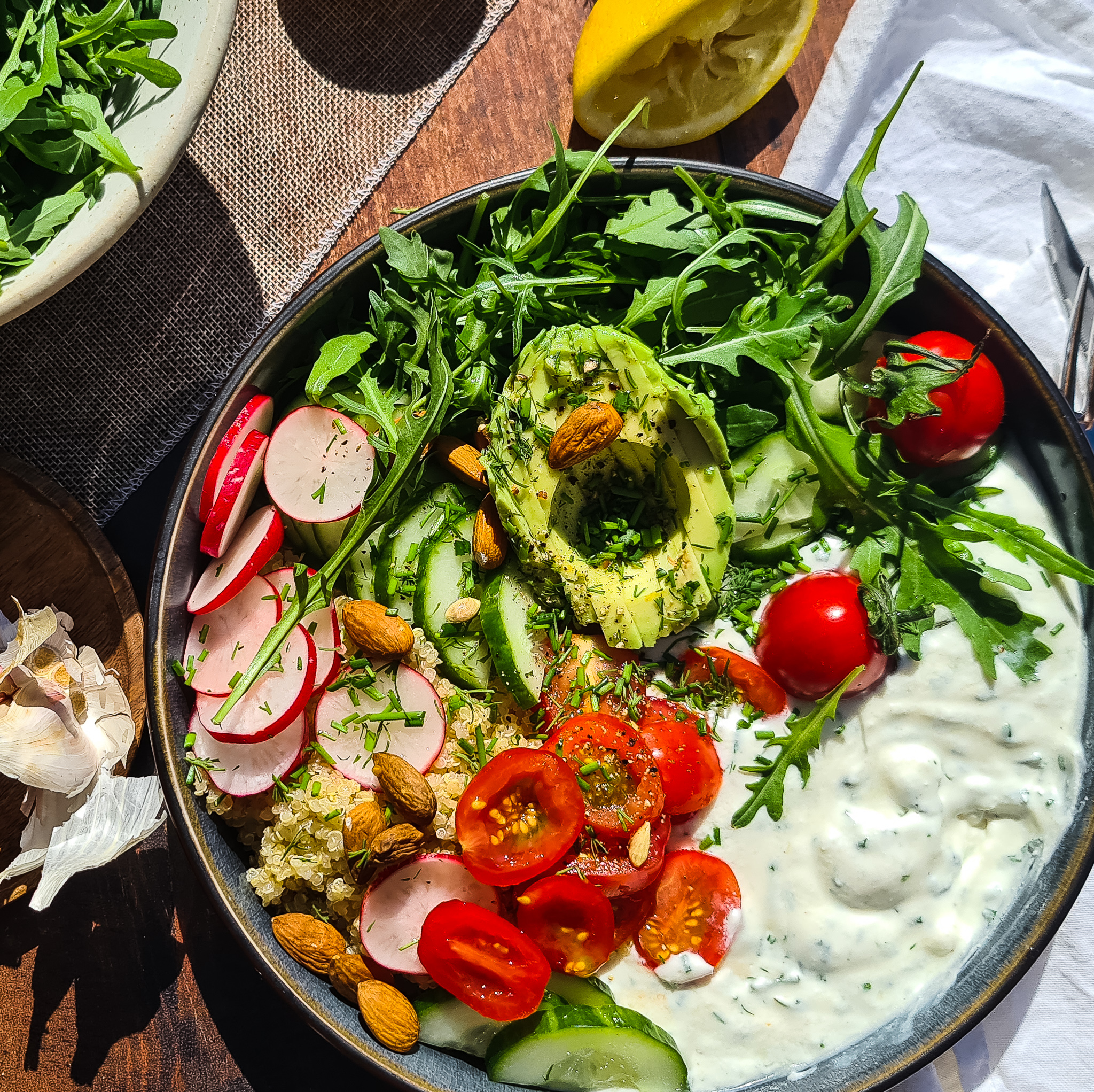 whipped feta lunch bowl