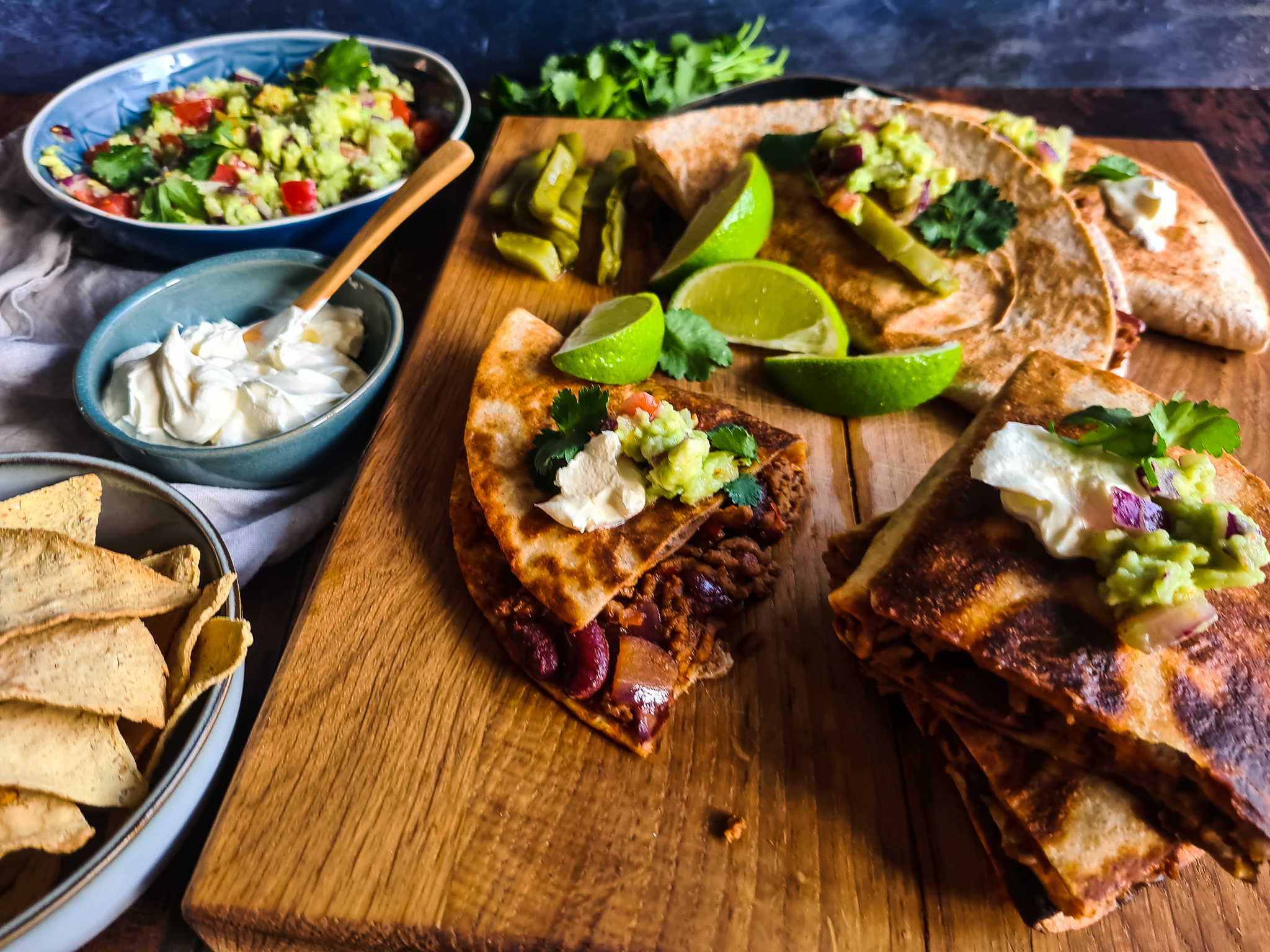 Chipotle Kidney Bonen Quesadilla's met Nopales (cactusreepjes)