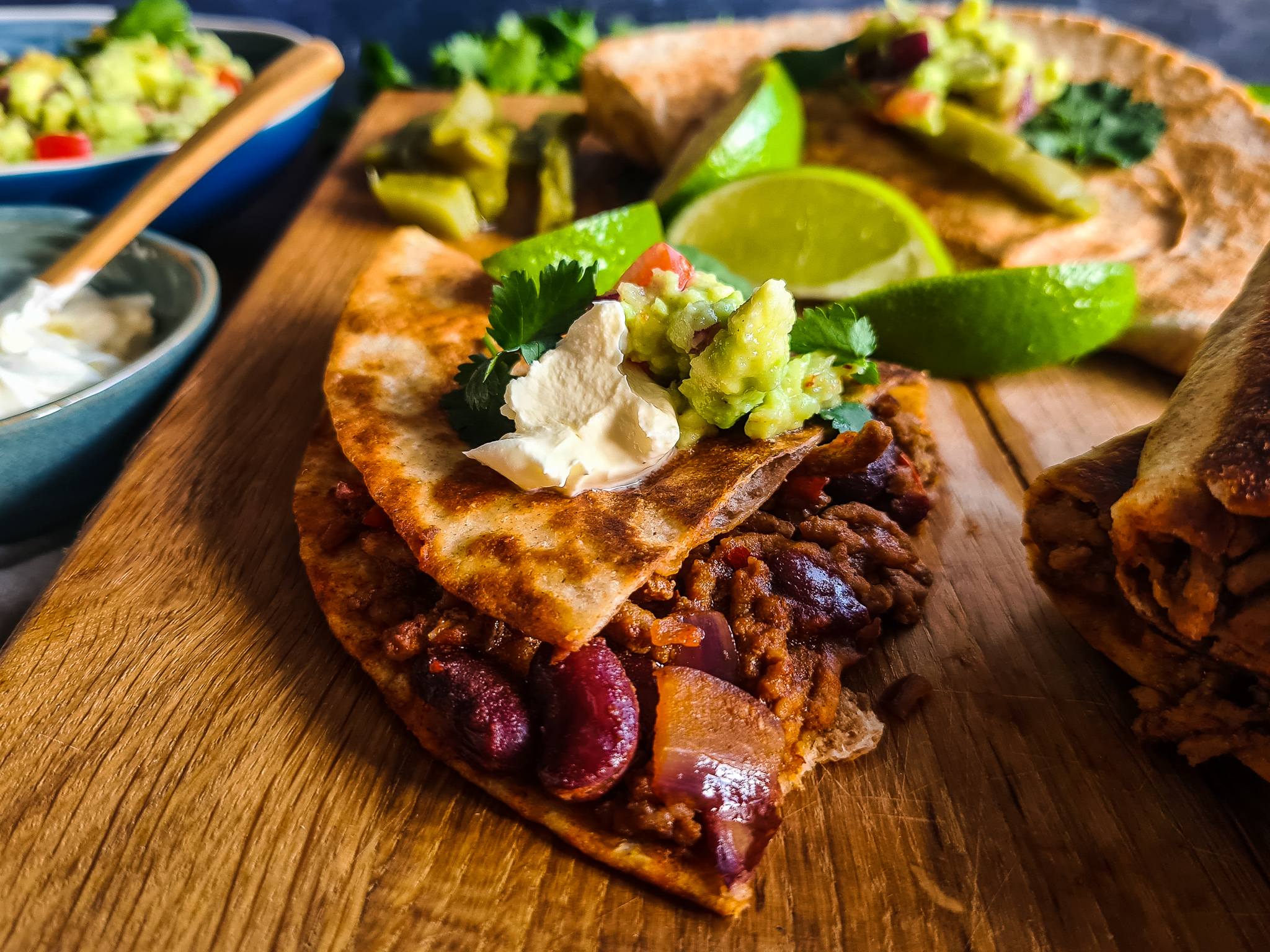 Chipotle Kidney Bonen Quesadilla's met Nopales (cactusreepjes)