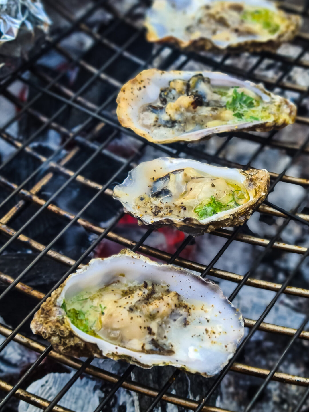 Oesters van de barbecue