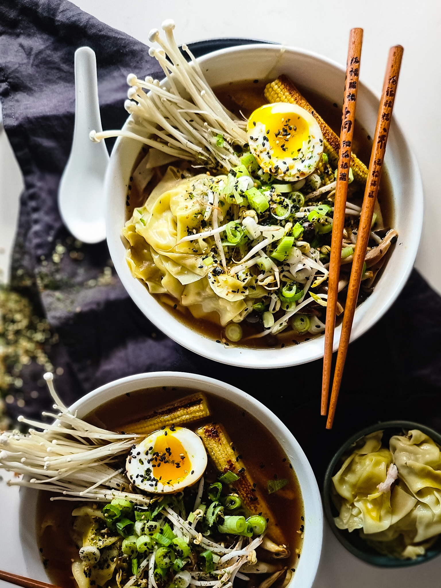 Makkelijke Ramen met zelfgemaakte Wontons