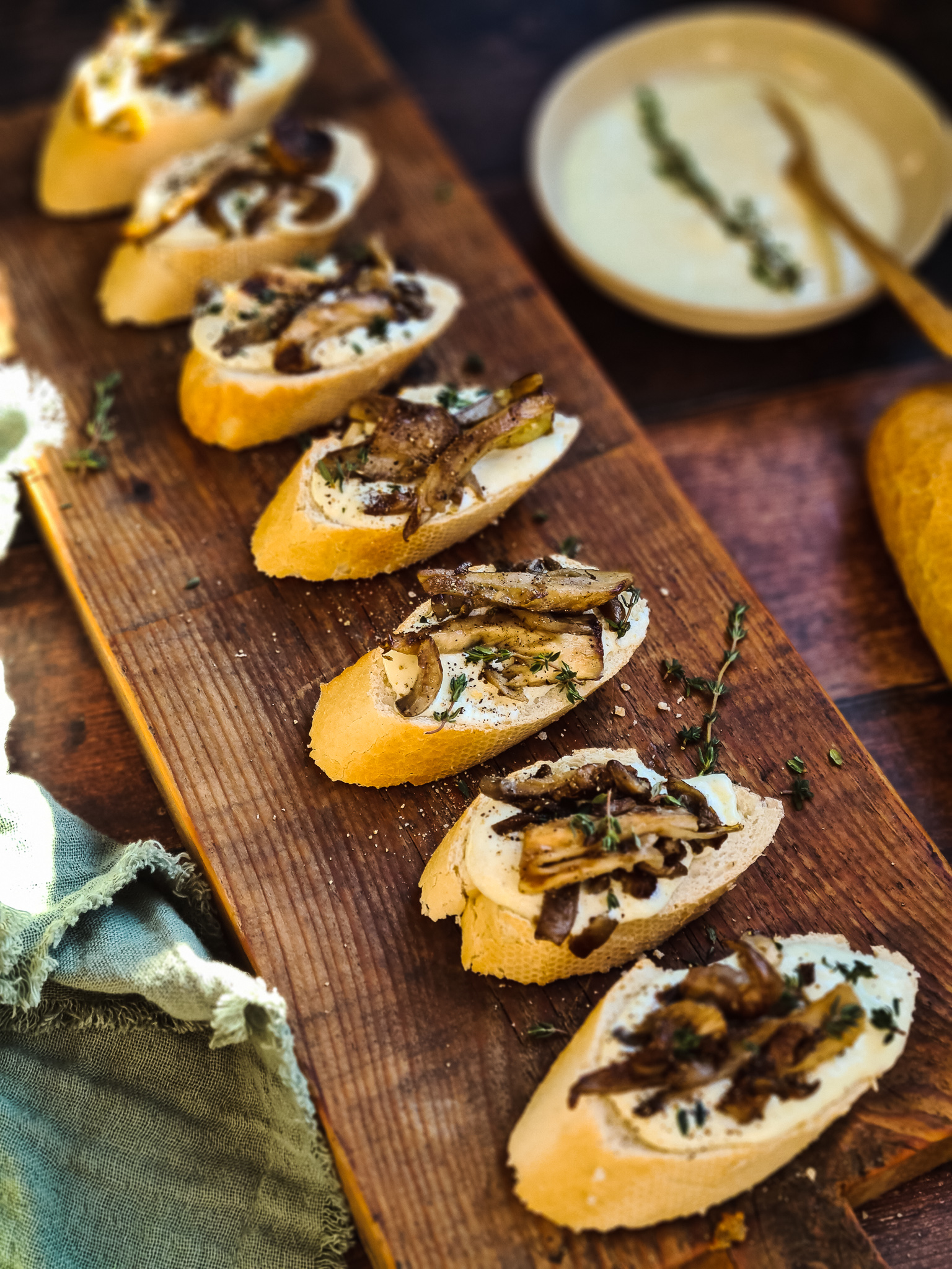Stokbroodjes met opgeklopte Feta